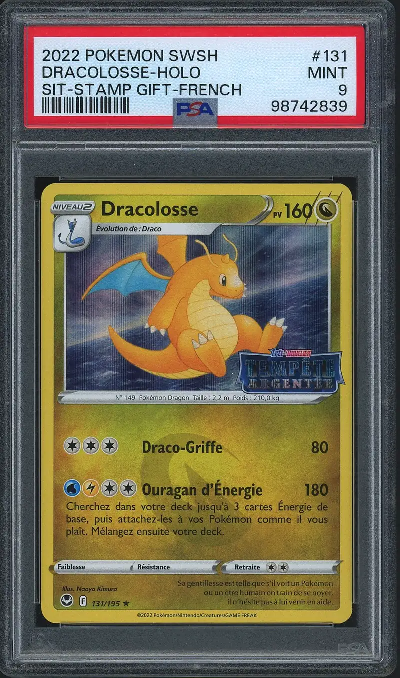 PSA 9 Dracolosse Holo Prerelease