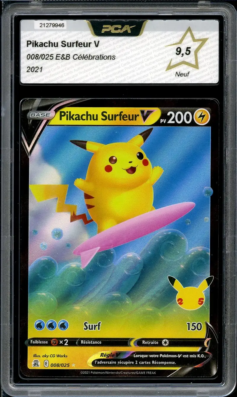 PCA 9.5 Pikachu Surfeur V