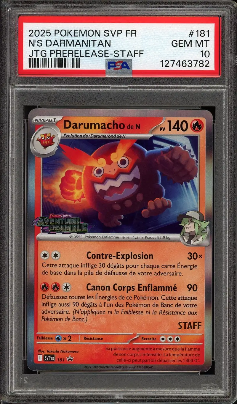 PSA 10 Darumacho de N Holo Prerelease Staff
