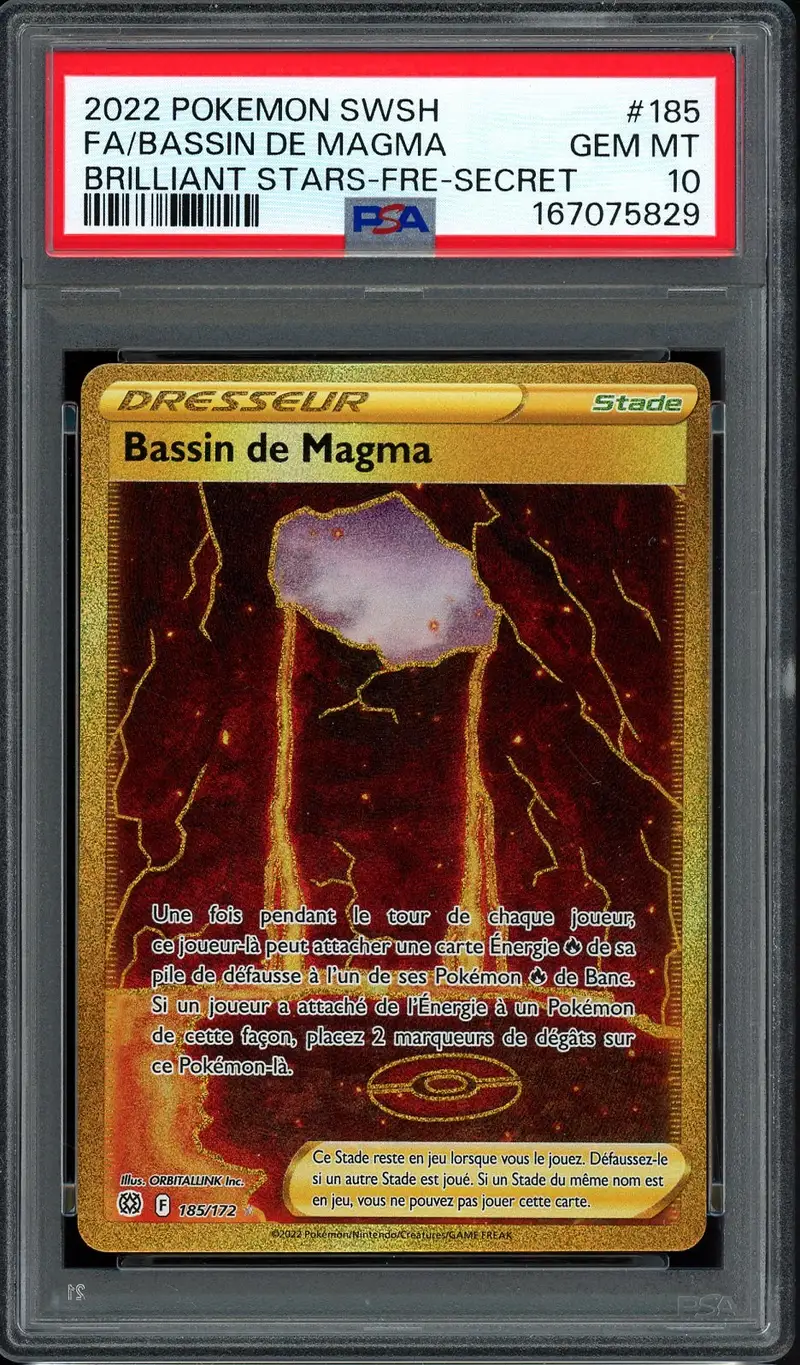 PSA 10 Bassin de Magma Gold