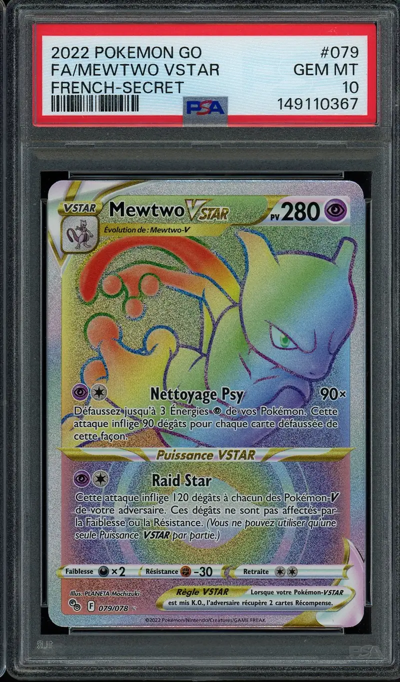 PSA 10 Mewtwo VStar Rainbow