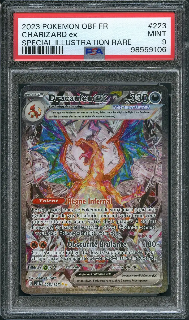 PSA 9 Dracaufeu Ex