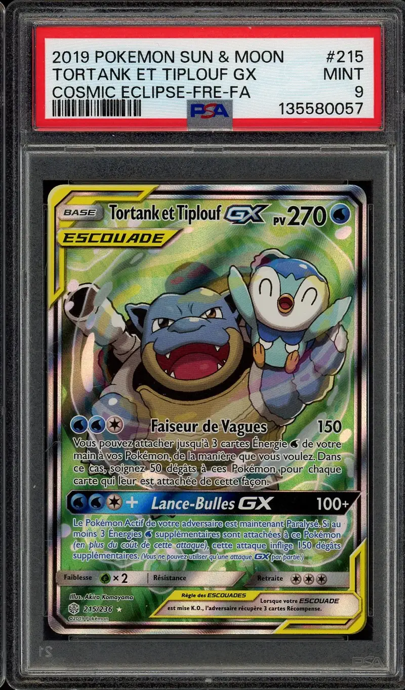 PSA 9 Tortank et Tiplouf Gx
