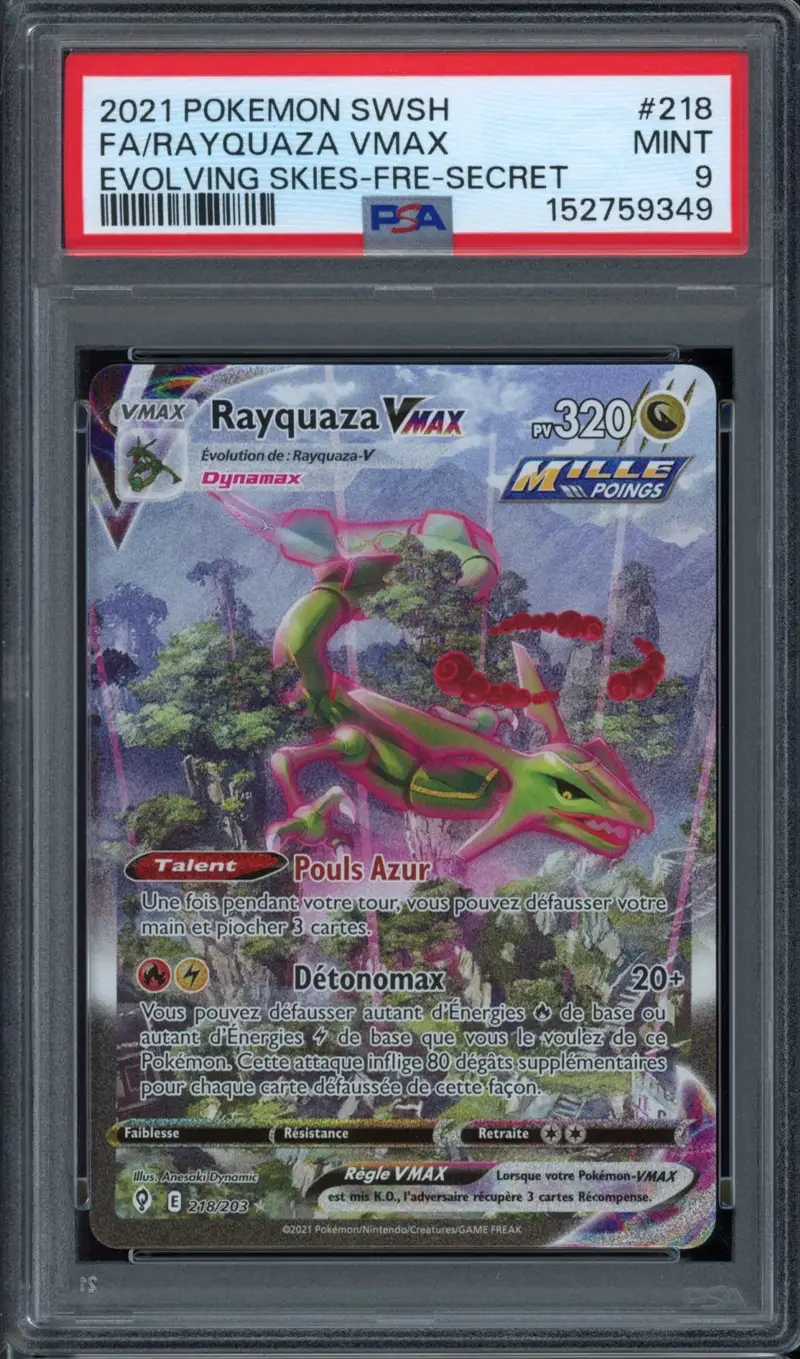 PSA 9 Rayquaza VMax