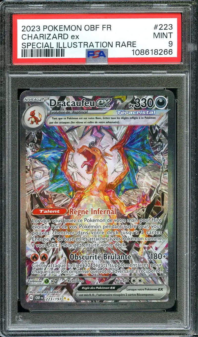 PSA 9 Dracaufeu Ex
