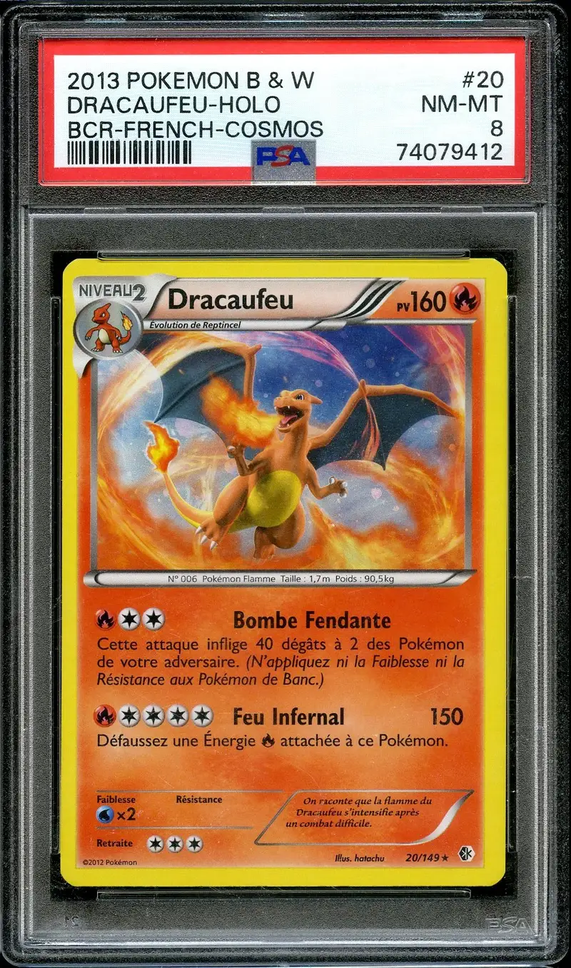 PSA 8 Dracaufeu Holo