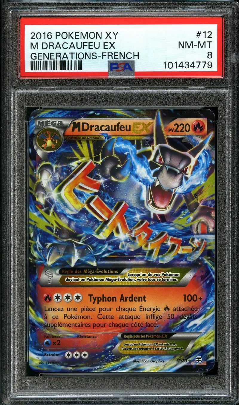 PSA 8 Méga Dracaufeu Ex
