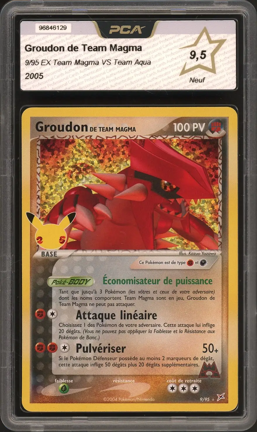 PCA 9.5 Groudon de Team Magma Holo
