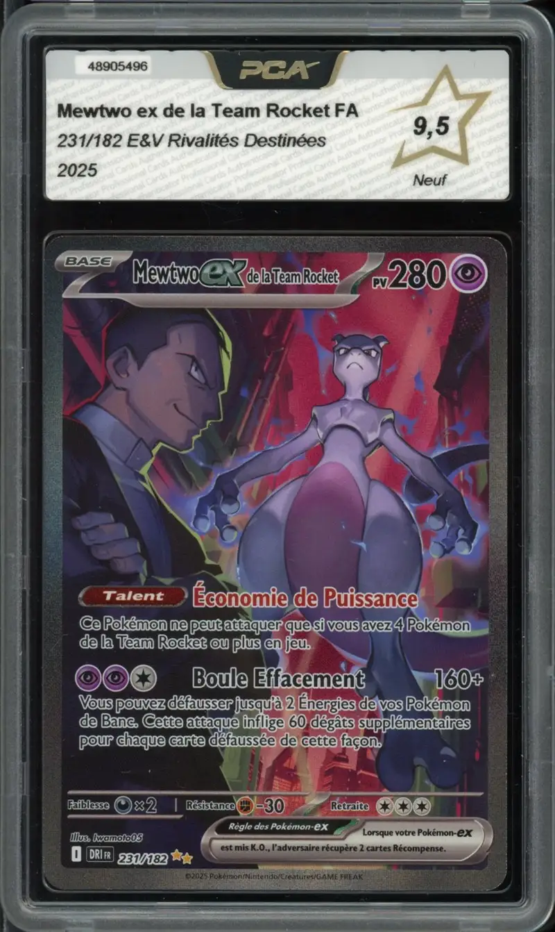 PCA 9.5 Mewtwo Ex de la Team Rocket
