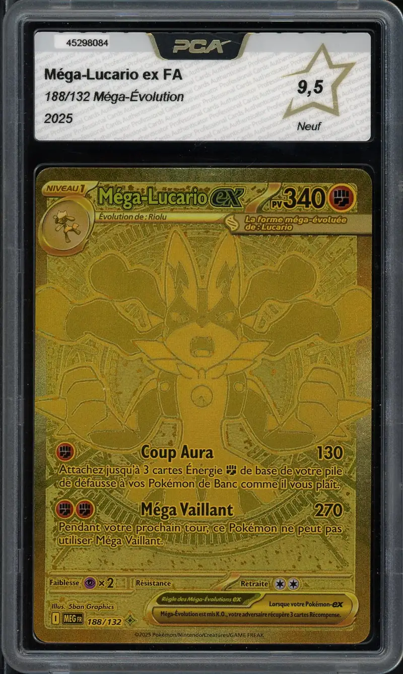 PCA 9.5 Méga-Lucario Ex Gold