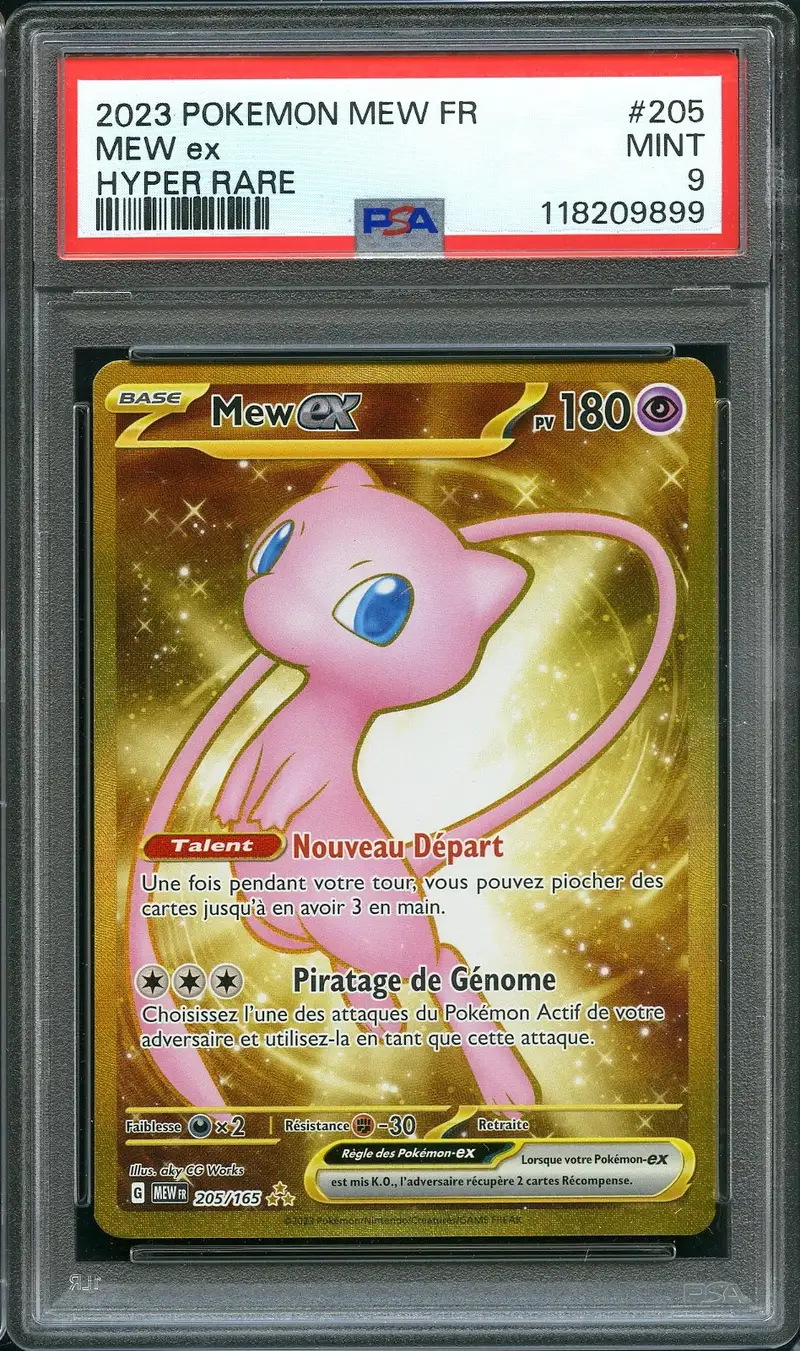 PSA 9 Mew Ex Gold