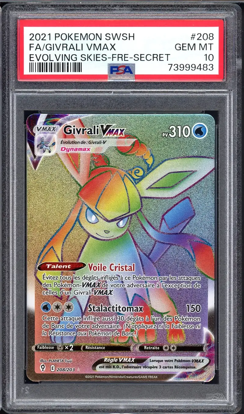 PSA 10 Givrali VMax Rainbow