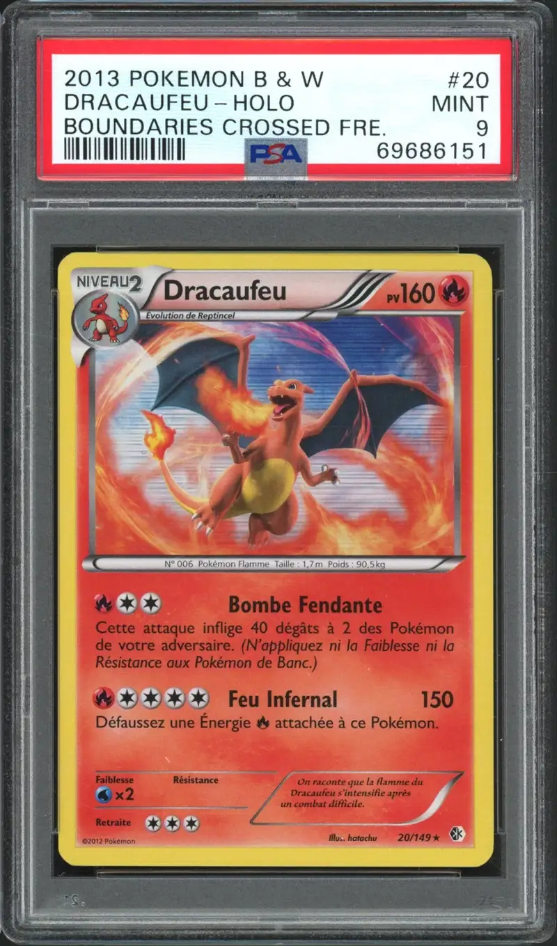 PSA 9 Dracaufeu Holo