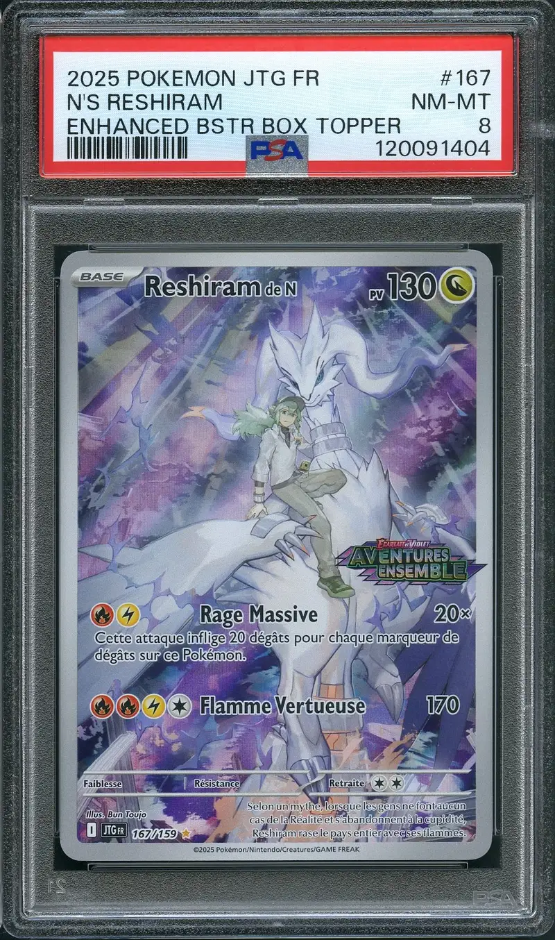 PSA 8 Reshiram de N Stamp