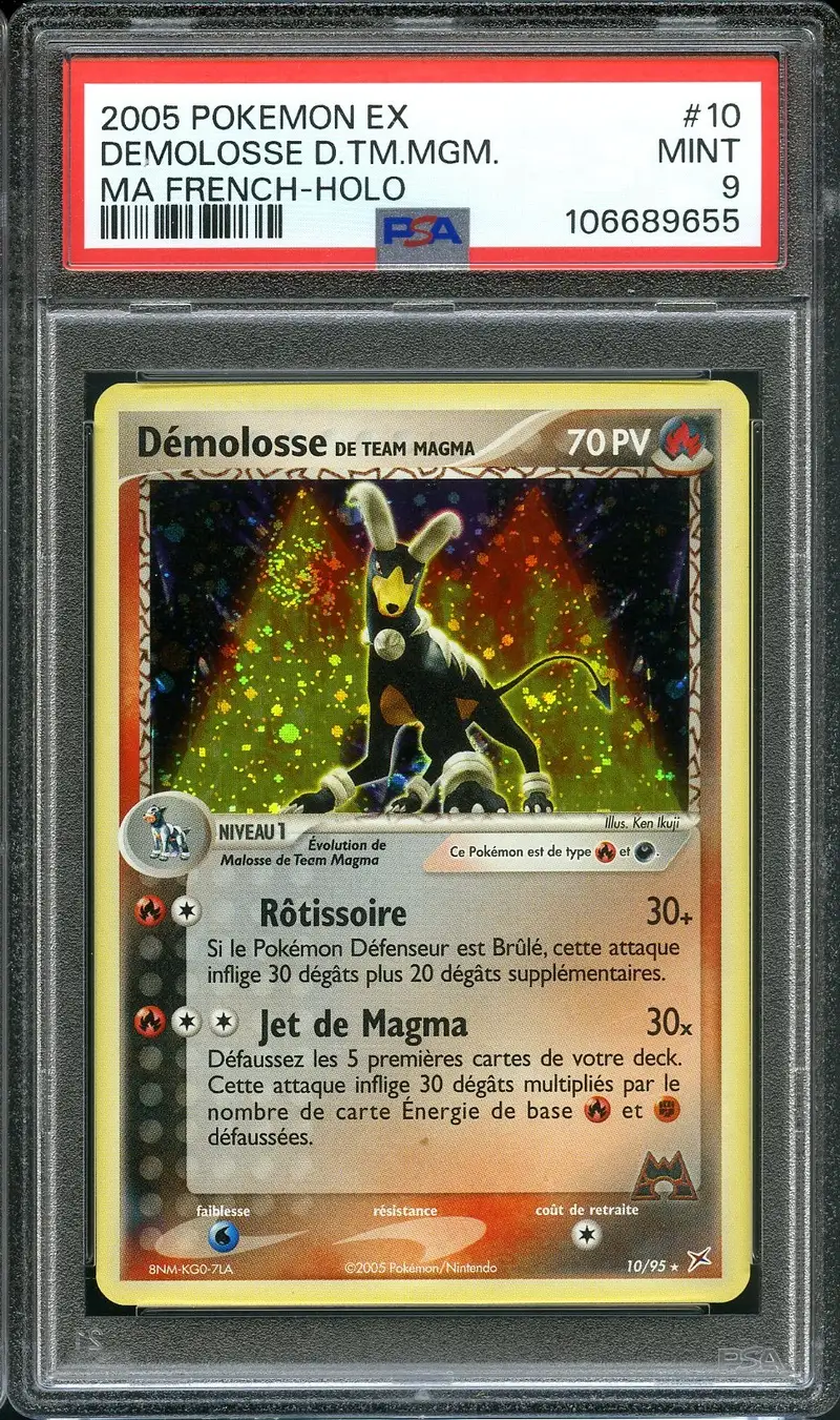 PSA 9 Démolosse de Team Magma Holo