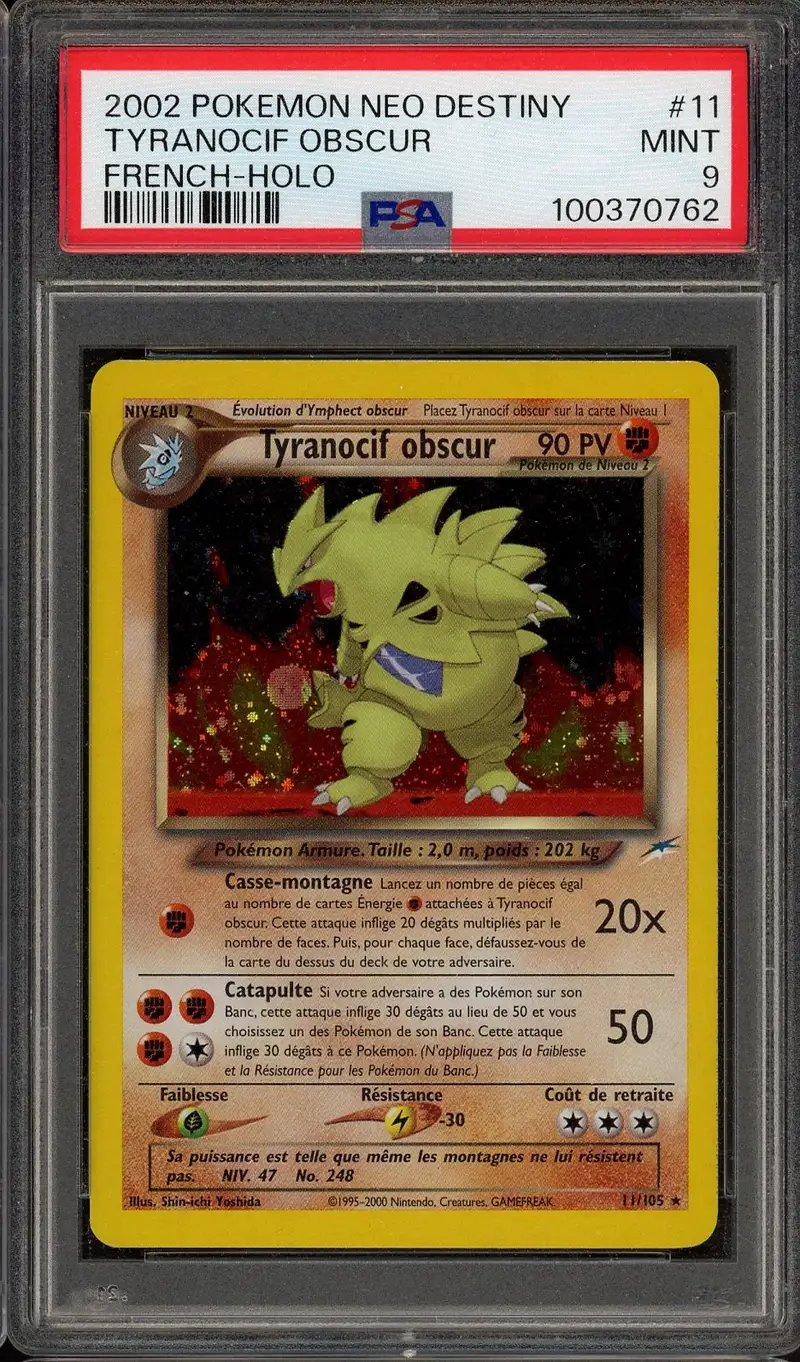 PSA 9 Tyranocif Obscur Holo