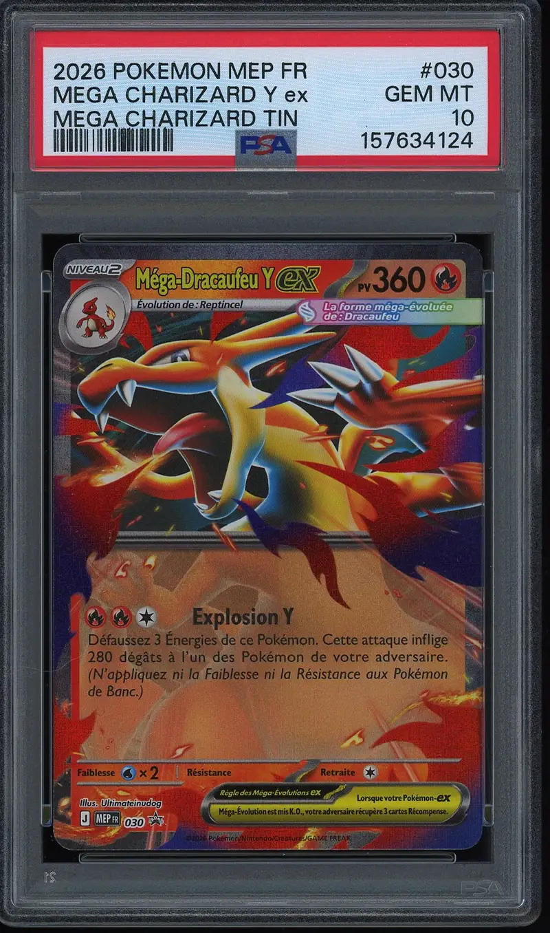 PSA 10 Méga-Dracaufeu Y Ex