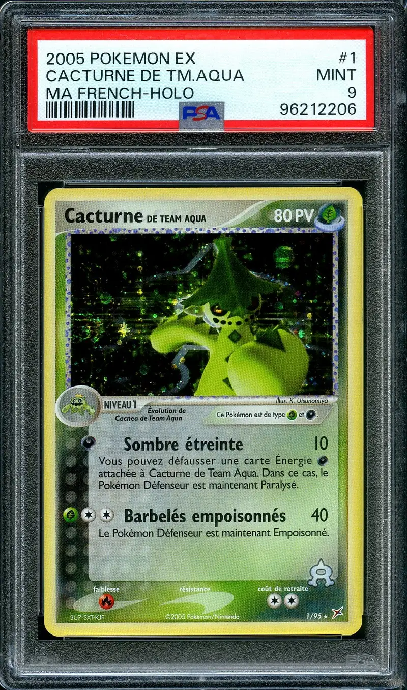 PSA 9 Cacturne de Team Aqua Holo