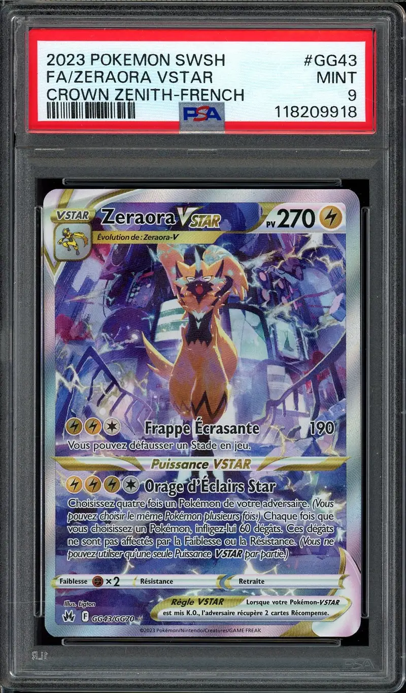 PSA 9 Zeraora VStar