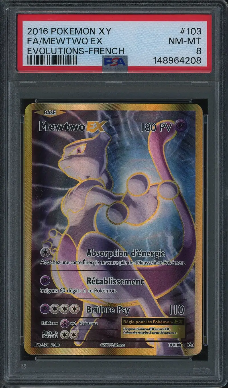 PSA 8 Mewtwo Ex Gold