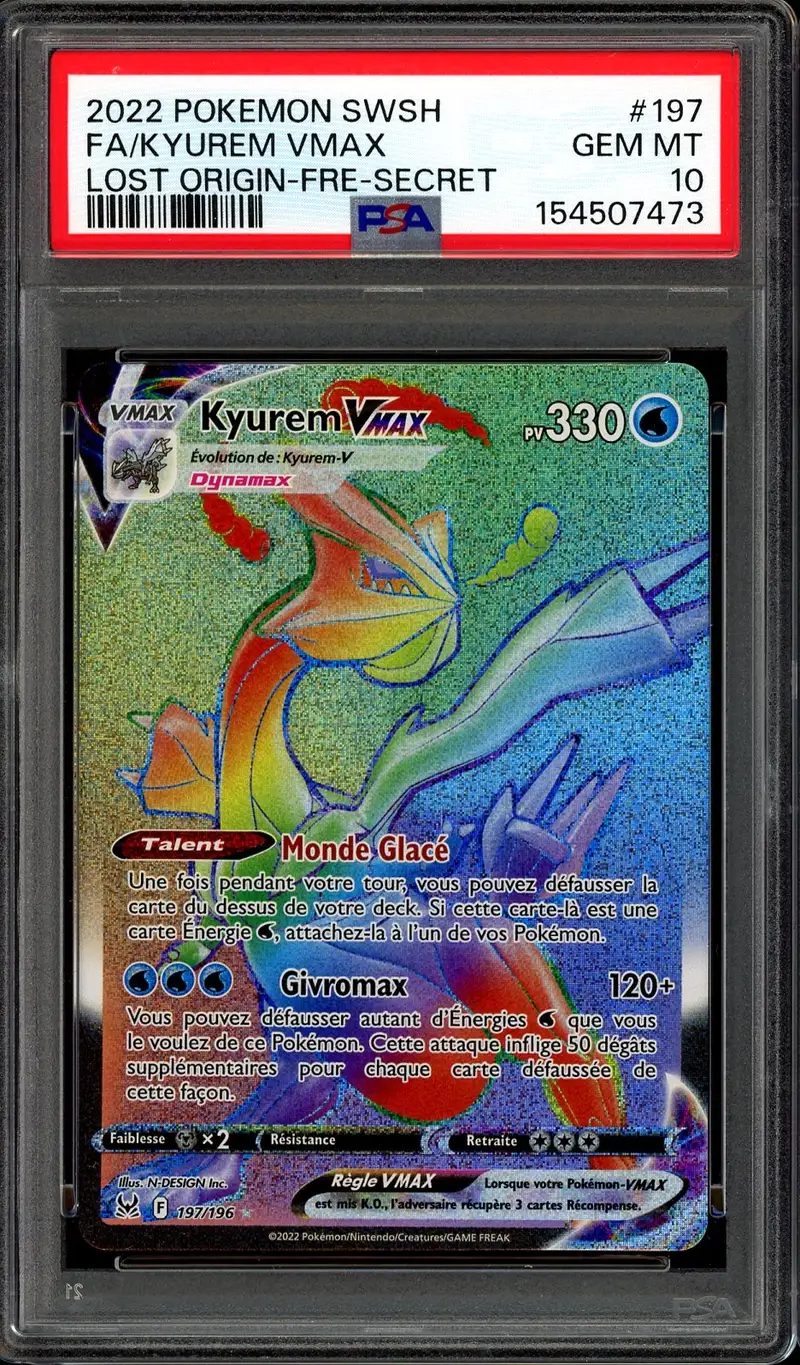 PSA 10 Kyurem VMax Rainbow