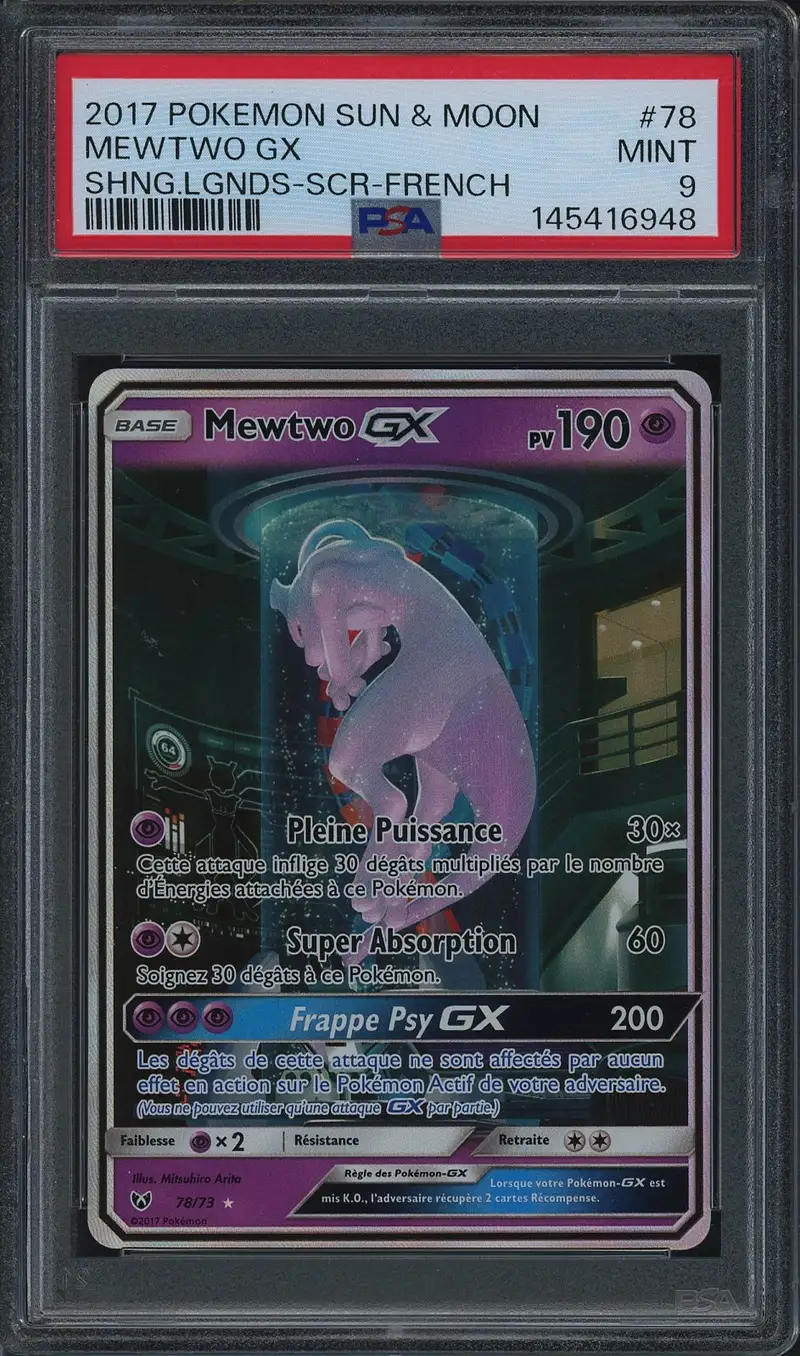 PSA 9 Mewtwo Gx