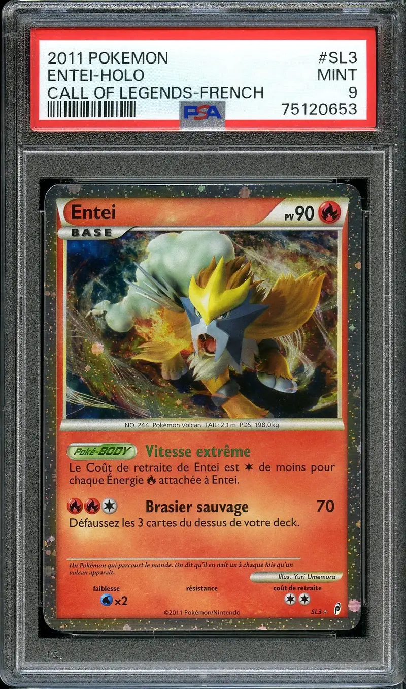 PSA 9 Entei Holo