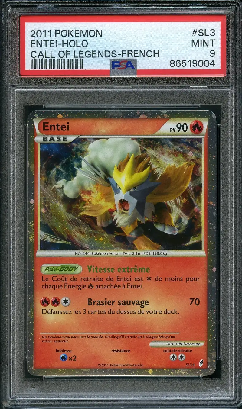 PSA 9 Entei Holo