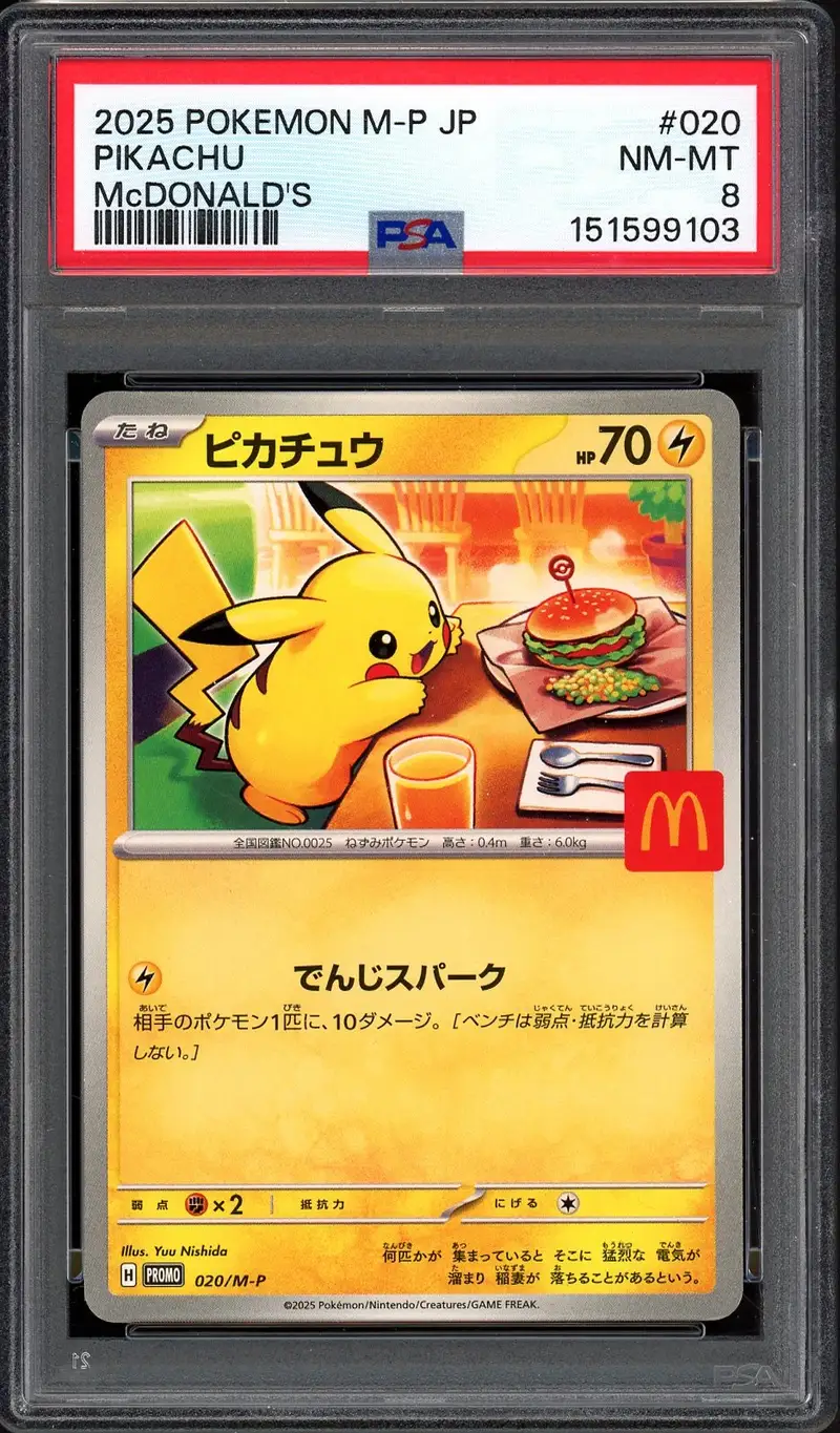 PSA 8 Pikachu
