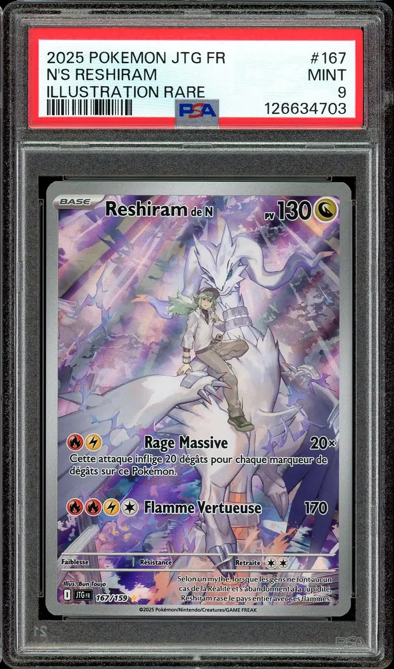 PSA 9 Reshiram de N