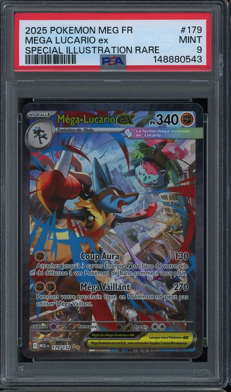 PSA 9 Méga-Lucario Ex
