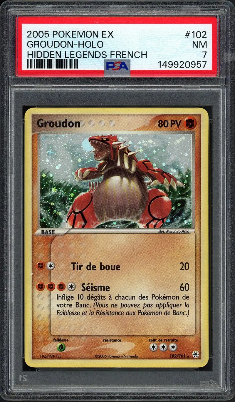 PSA 7 Groudon Holo