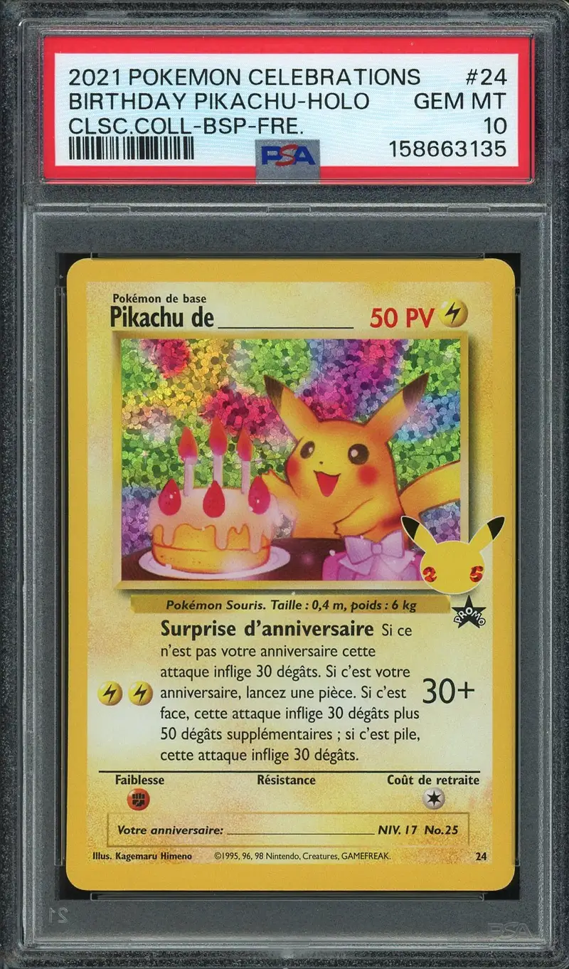 PSA 10 Pikachu de _____ Holo