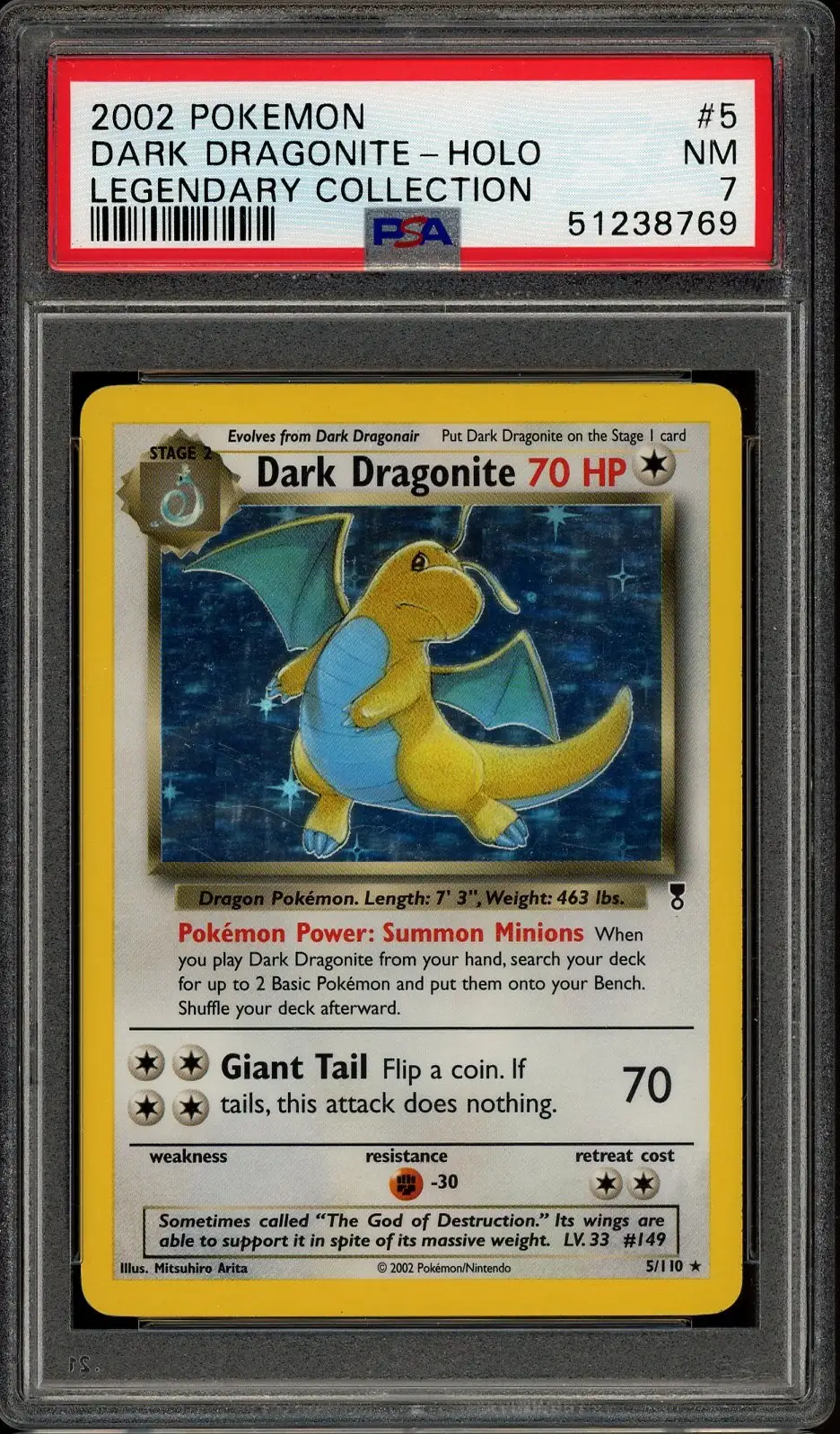 PSA 9 Dark Dragonite Holo