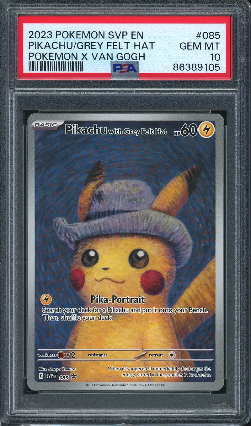 PSA 10 Pikachu with Grey Felt Hat