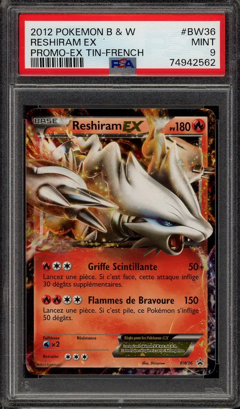 PSA 9 Reshiram Ex