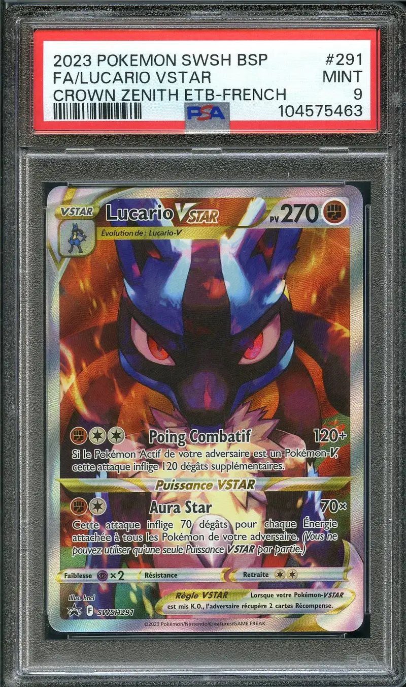 PSA 9 Lucario VStar