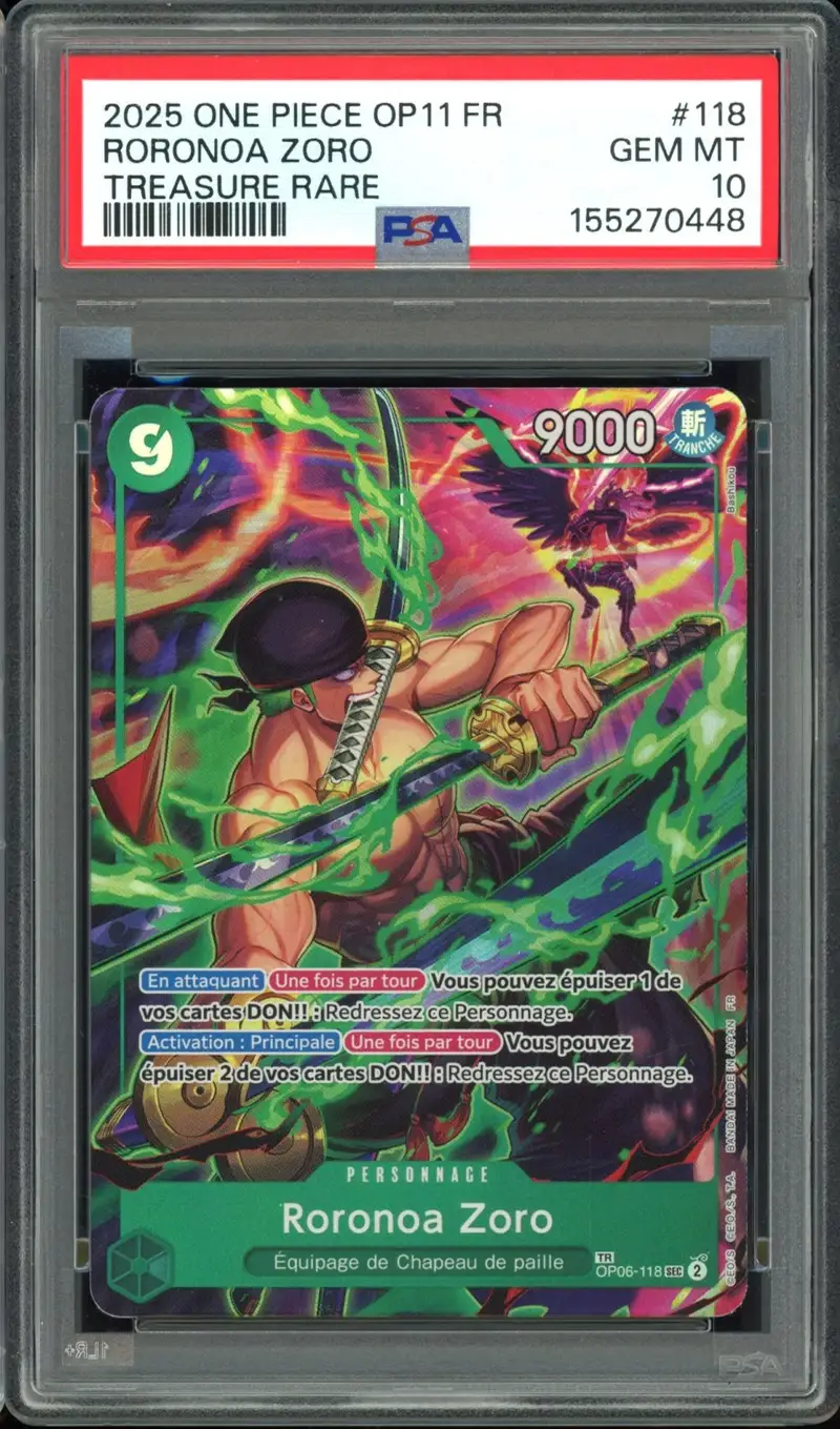PSA 10 Roronoa Zoro
