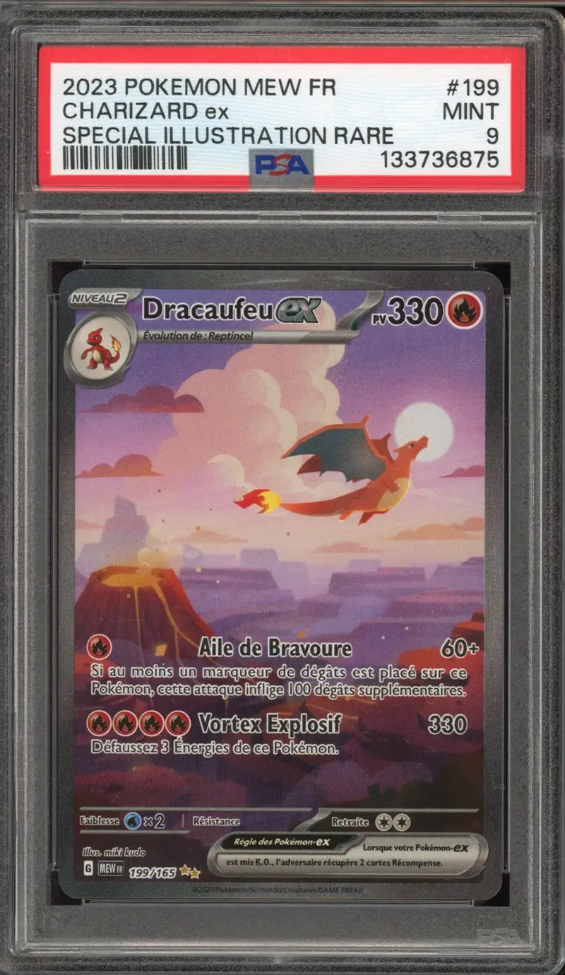 PSA 9 Dracaufeu Ex