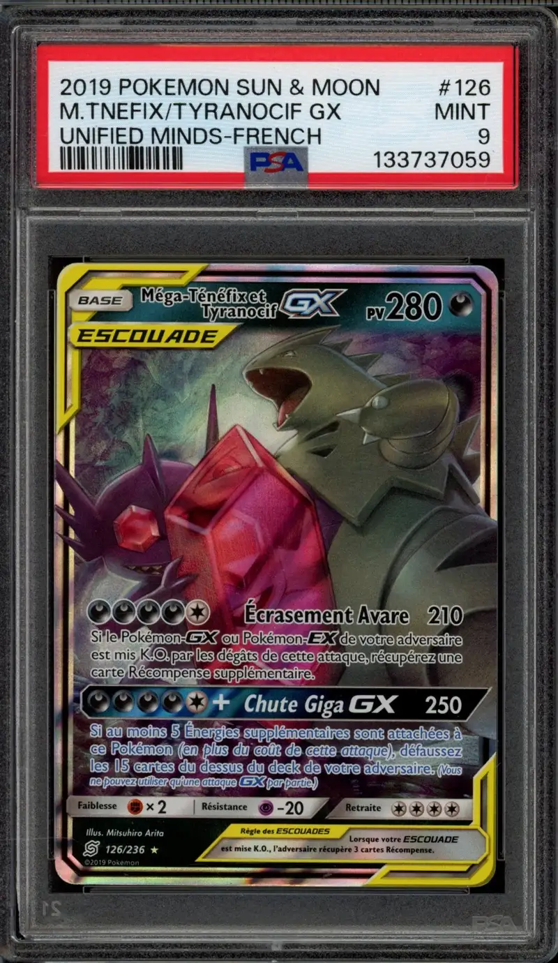 PSA 9 Méga-Ténéfix et Tyranocif Gx