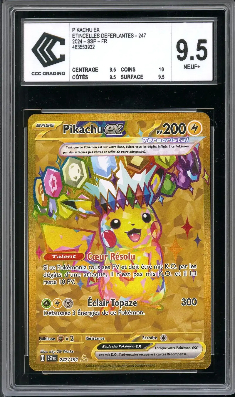 CCC 9.5 Pikachu Ex Gold