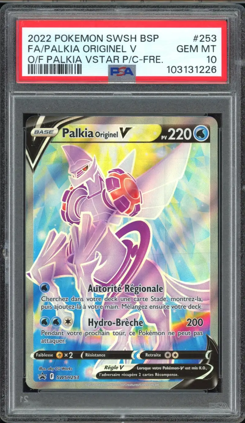 PSA 10 Palkia Forme Originel V
