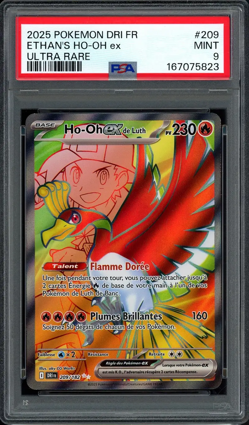 PSA 9 Ho-Oh Ex de Luth