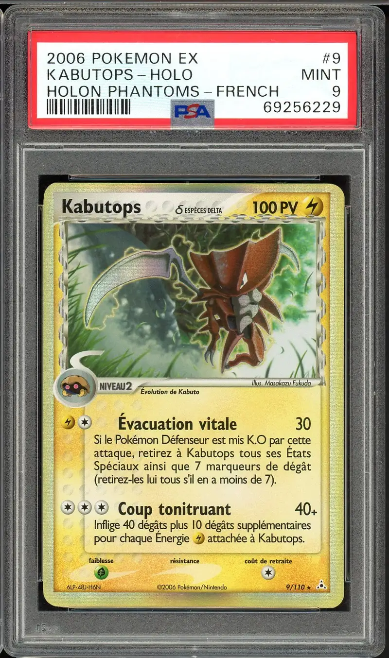PSA 9 Kabutops Holo