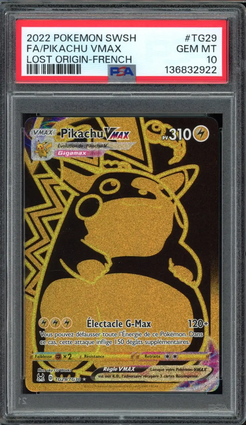 PSA 10 Pikachu VMax Gold