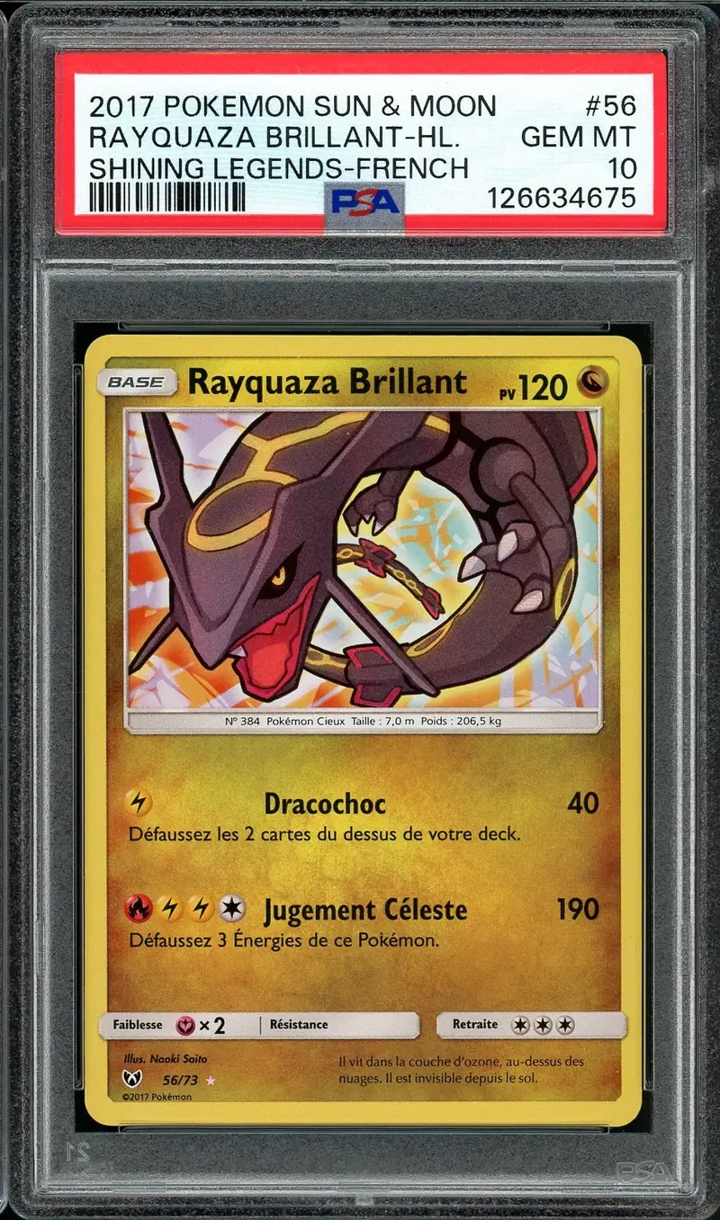 PSA 10 Rayquaza Brillant