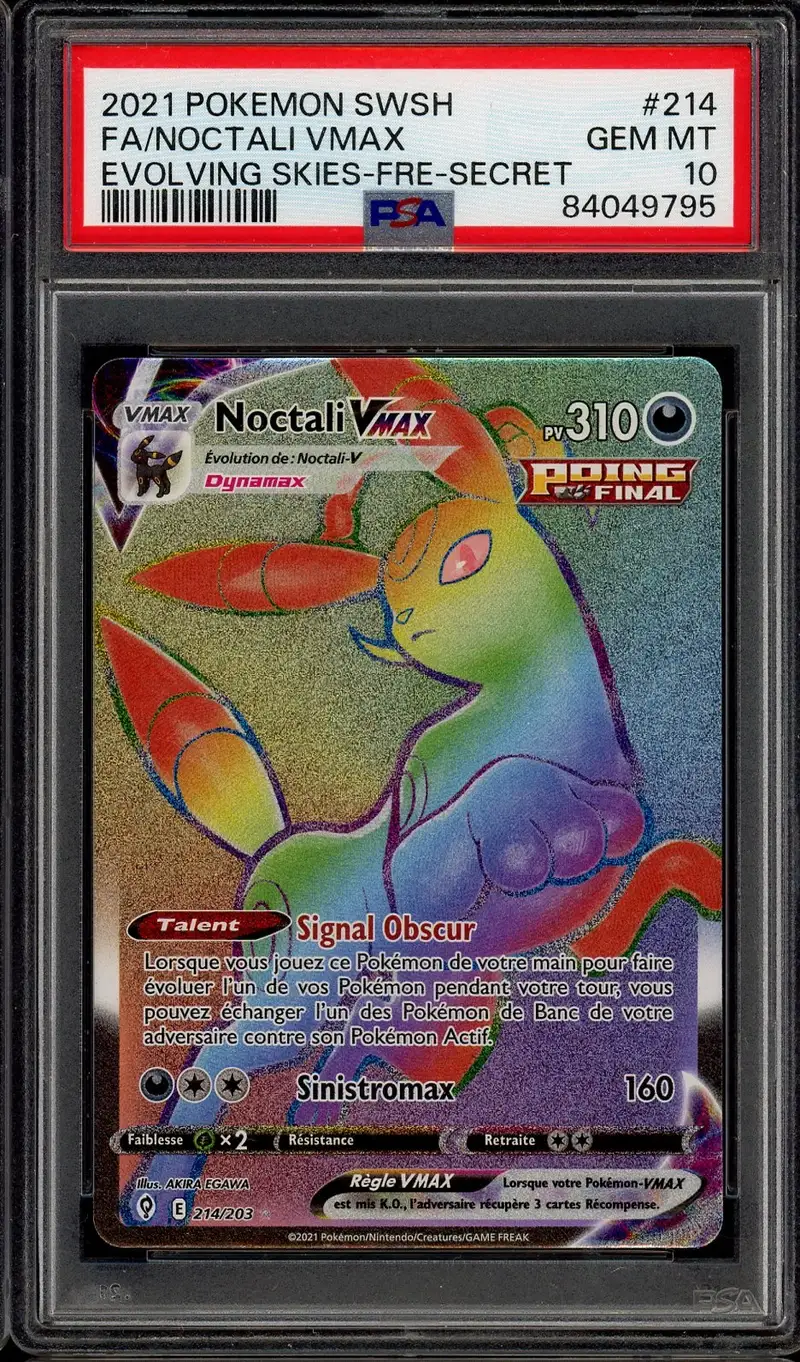 PSA 10 Noctali VMax Rainbow