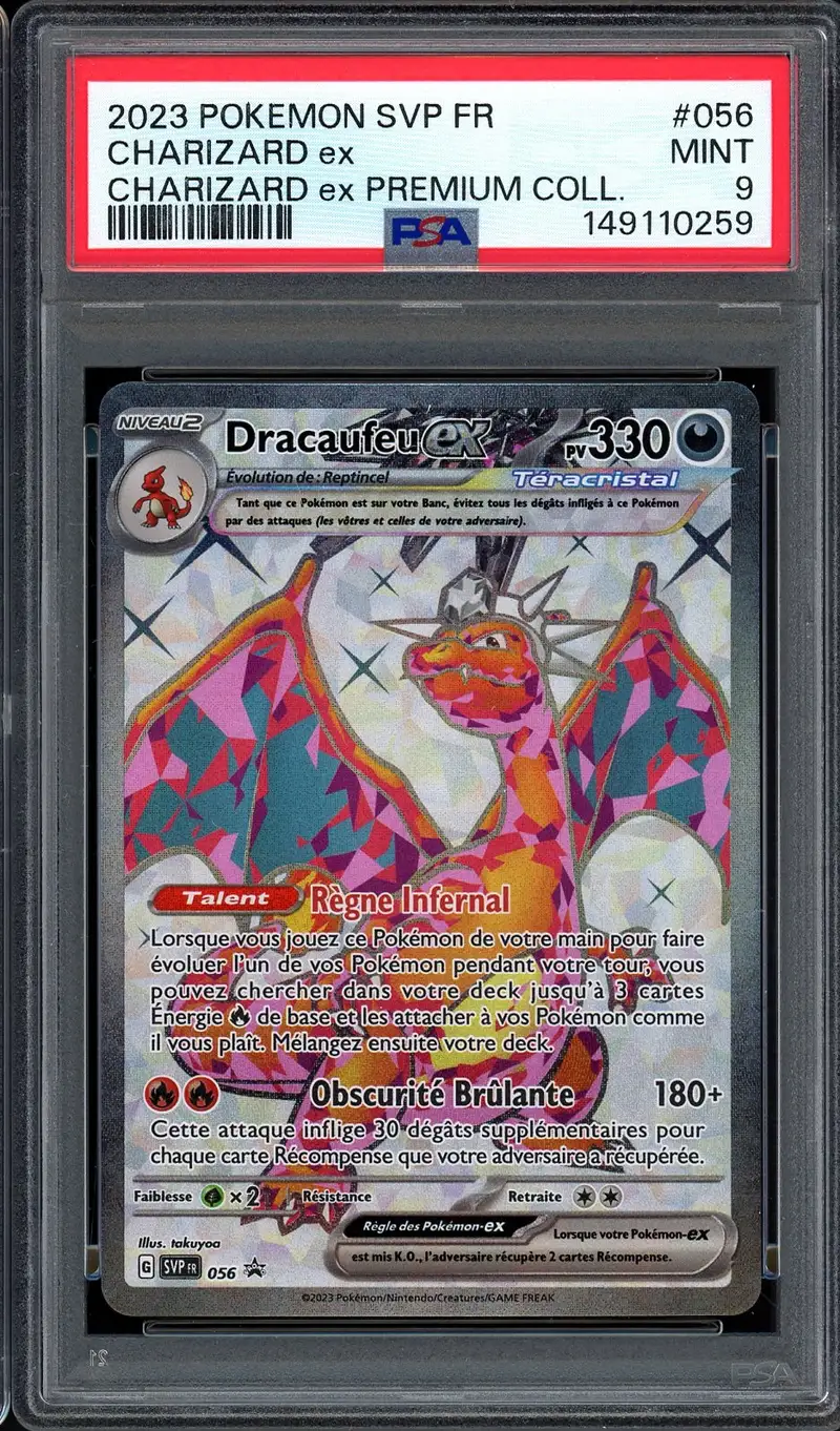 PSA 9 Dracaufeu Ex