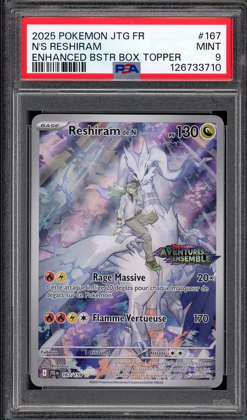 PSA 9 Reshiram de N Stamp