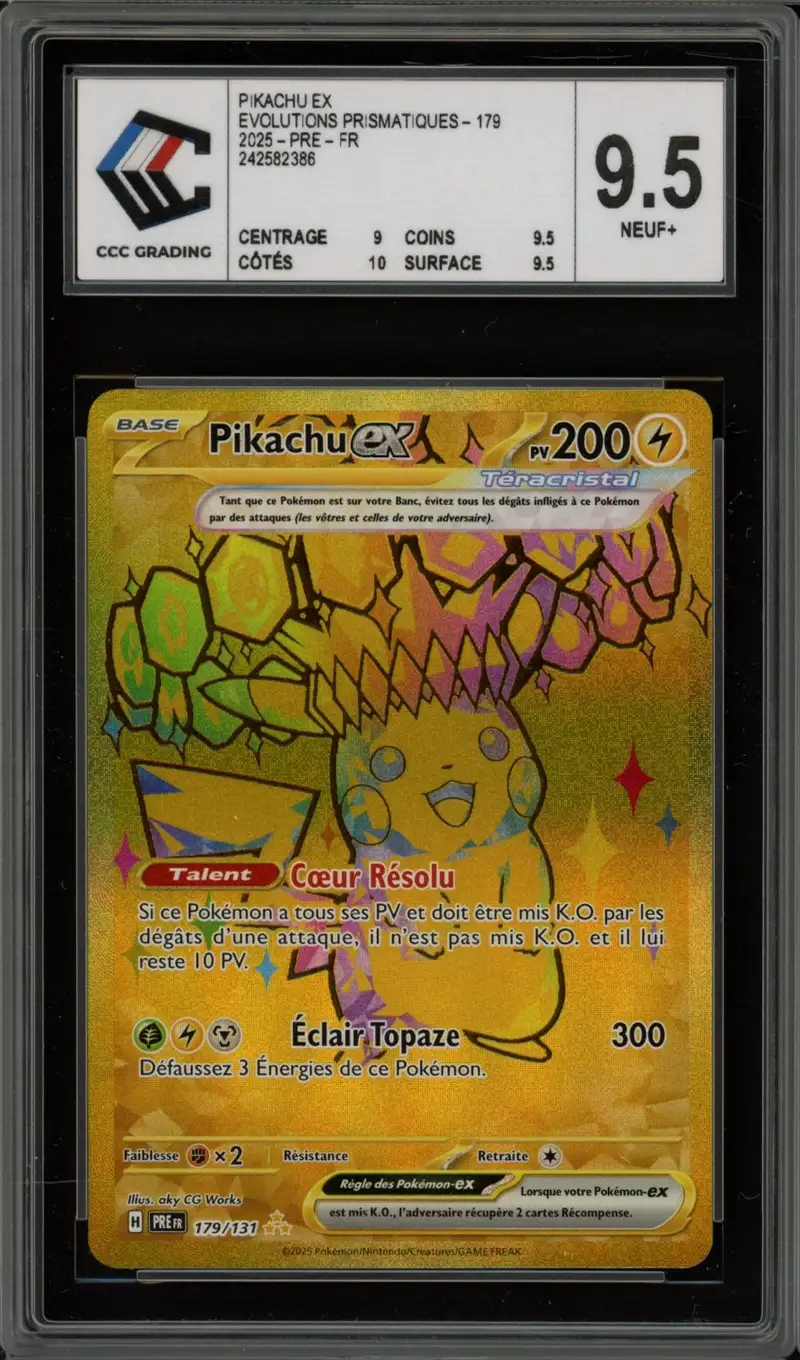 CCC 9.5 Pikachu Ex Gold